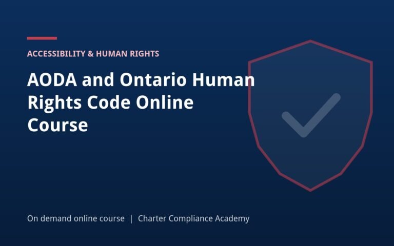 AODA and Ontario Human Rights Code Online Course