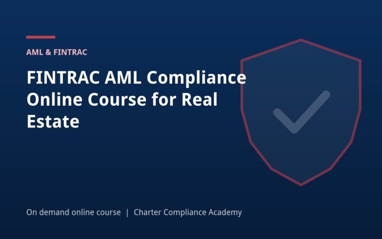 FINTRAC AML Compliance Online Course for Real Estate